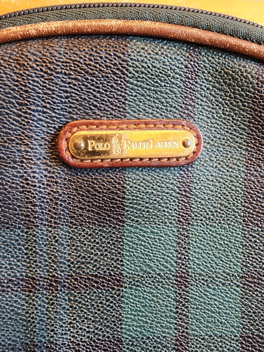 vintage Polo Ralph Lauren Black Watch tartan plaid cosmetic pouch